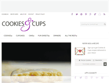 Tablet Screenshot of cookiesandcups.com